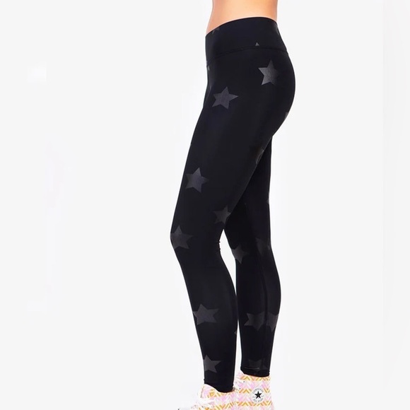 Terez Pants - TEREZ Black Leggings with Star Design size small